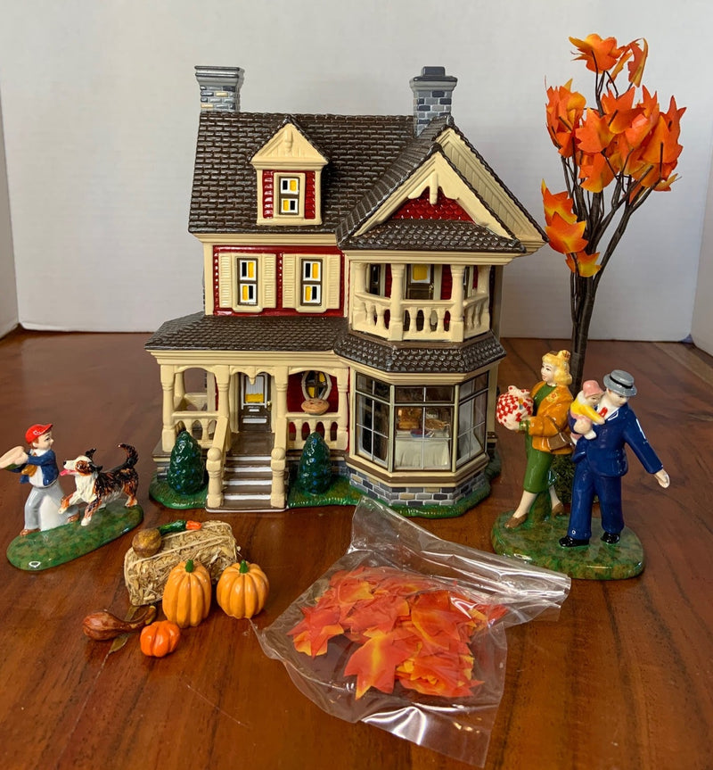 Dept 56. snow Village "Thanksgiving At Grandmother's House" Front