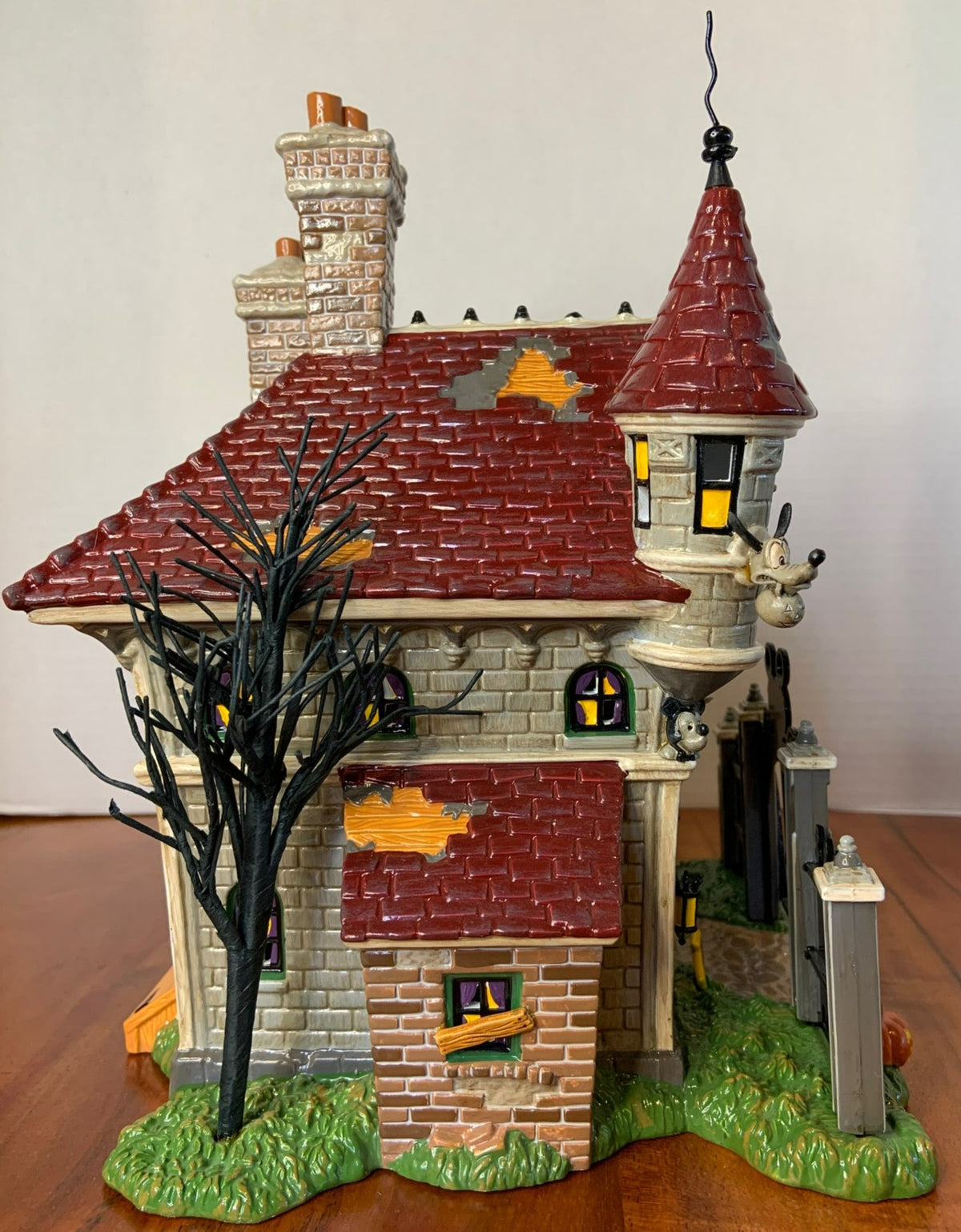 Department 56- Snow Village Halloween "Mickey's Haunted House" side