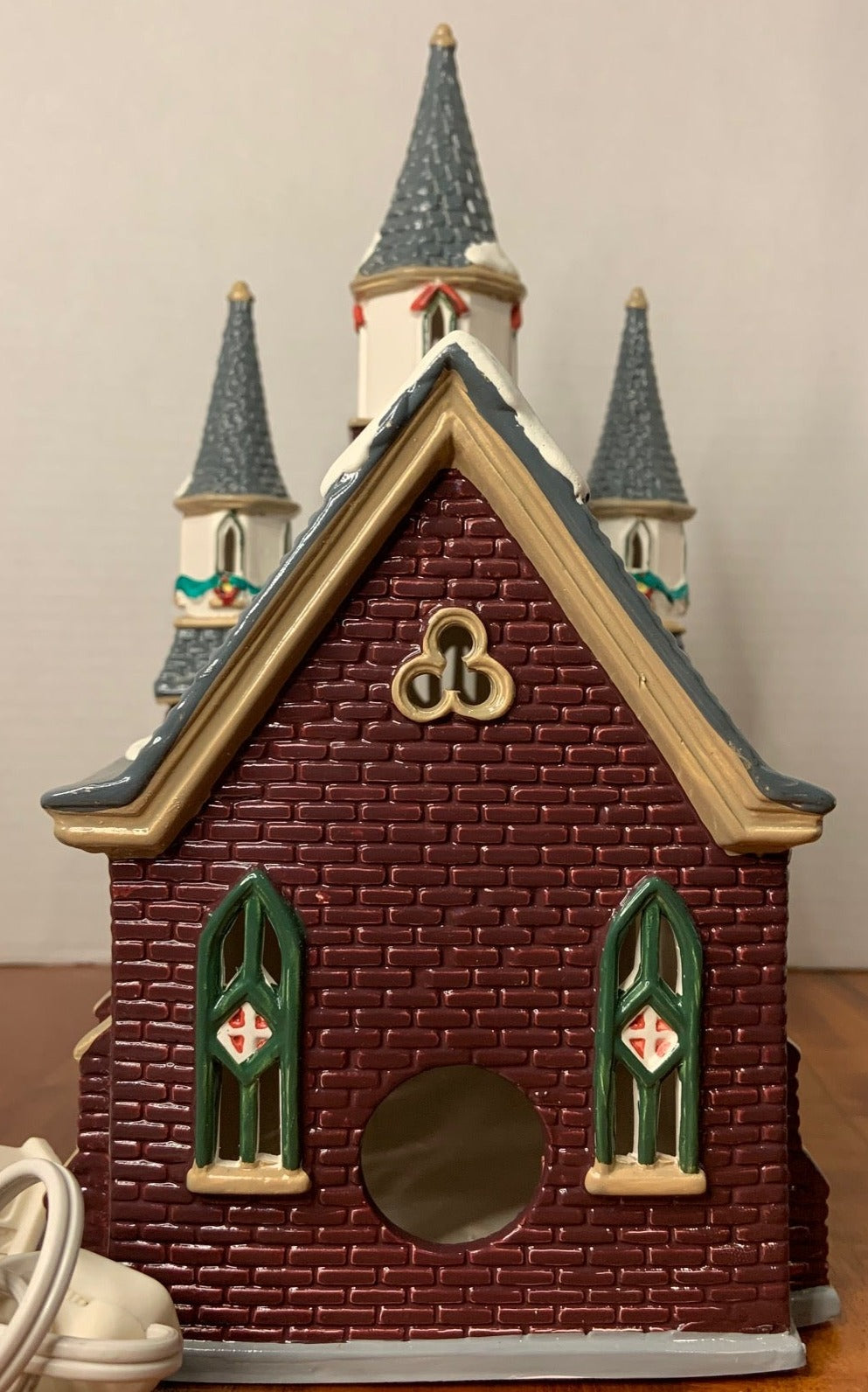 Dept 56. Snow Village "St. Lukes Church" Back