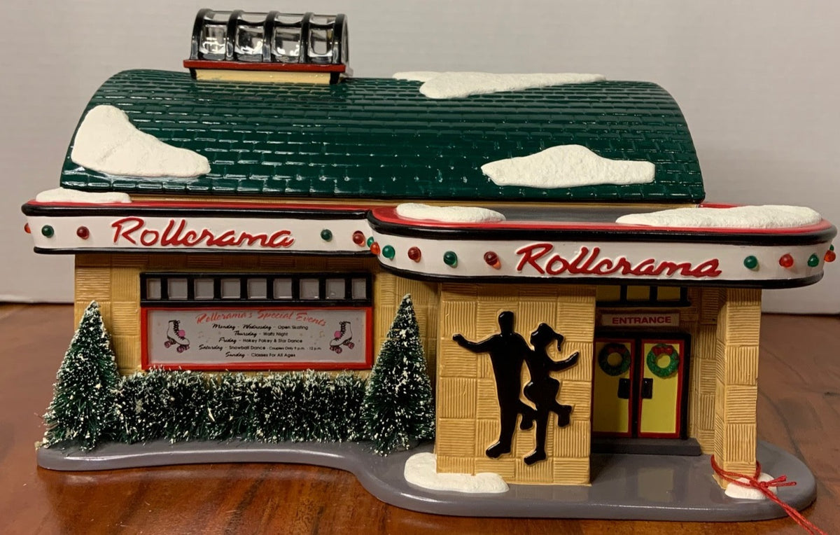 Dept 56- Snow Village "Rollerama" Front