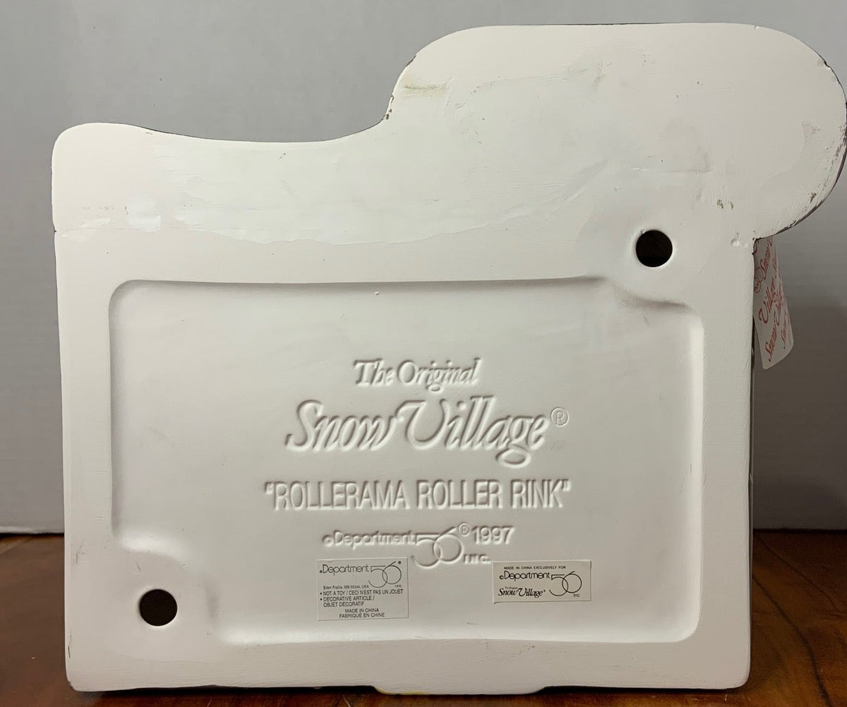 Dept 56- Snow Village "Rollerama Roller Rink" Bottom