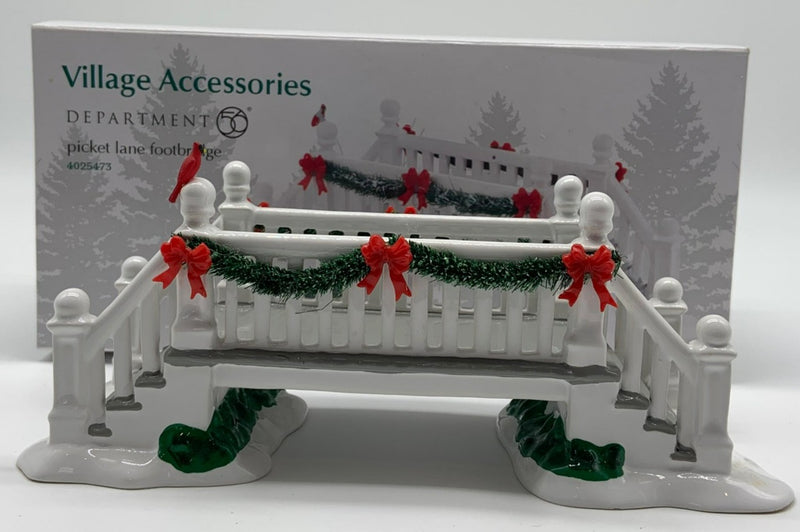 Dept 56- Village Accessories "Picket Lane Footbridge"