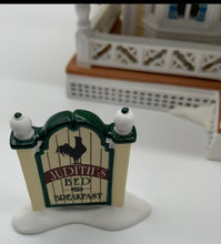 Load image into Gallery viewer, Dept 56- Snow Village "Carpenter Gothic Bed & Breakfast" sign