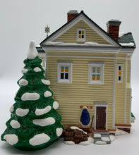Load image into Gallery viewer, Dept 56- Snow Village "Carpenter Gothic Bed & Breakfast" back