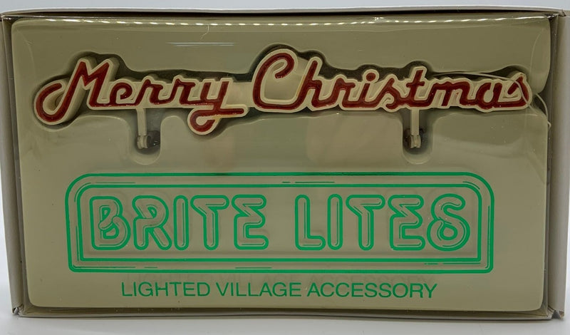 Dept 56- Village Accessories "Merry Christmas" Brite Lites