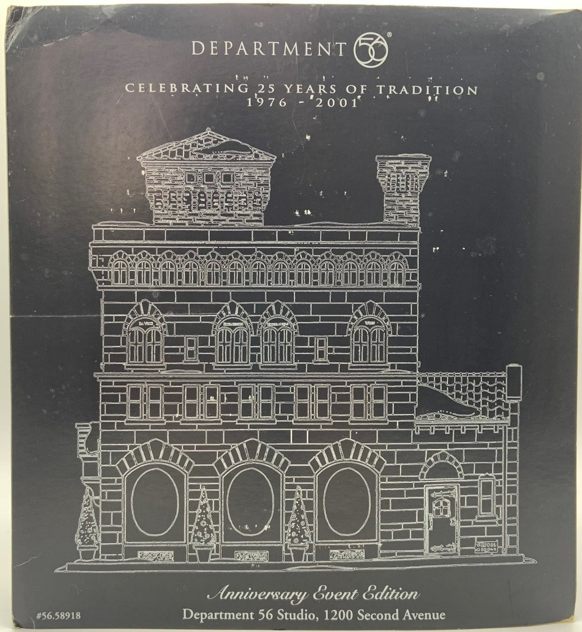 Dept 56- Christmas in the City "Department 56 Studio, 1200 Second Ave." box