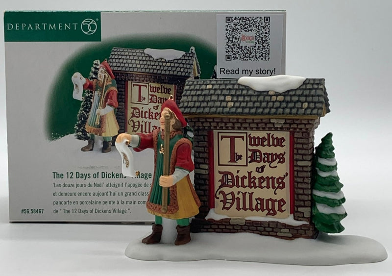 Dept 56- Dickens' Village "12 Days of Dickens' Village sign"