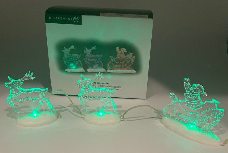 Dept 56- Village Accessories "Santa's Sleigh" Lit Yard Decorations