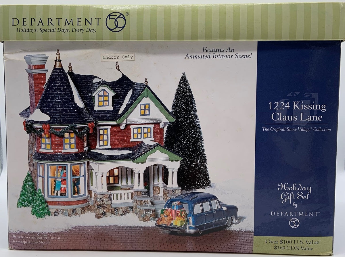 Department 56- Snow Village "1224 Kissing Claus Lane"