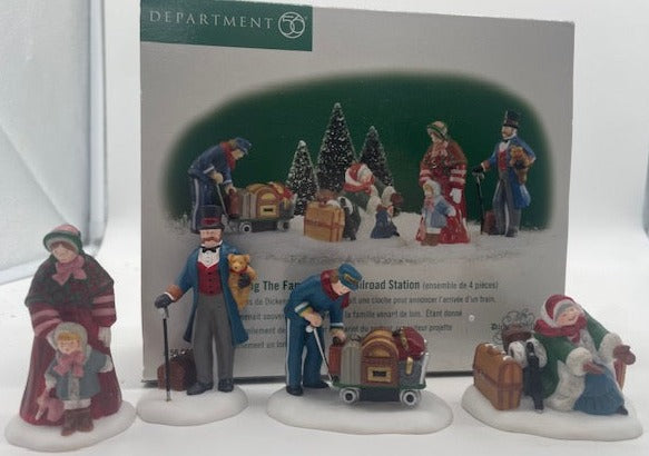 Dept 56- Dickens' Village "Meeting the Family at the Railroad Station"