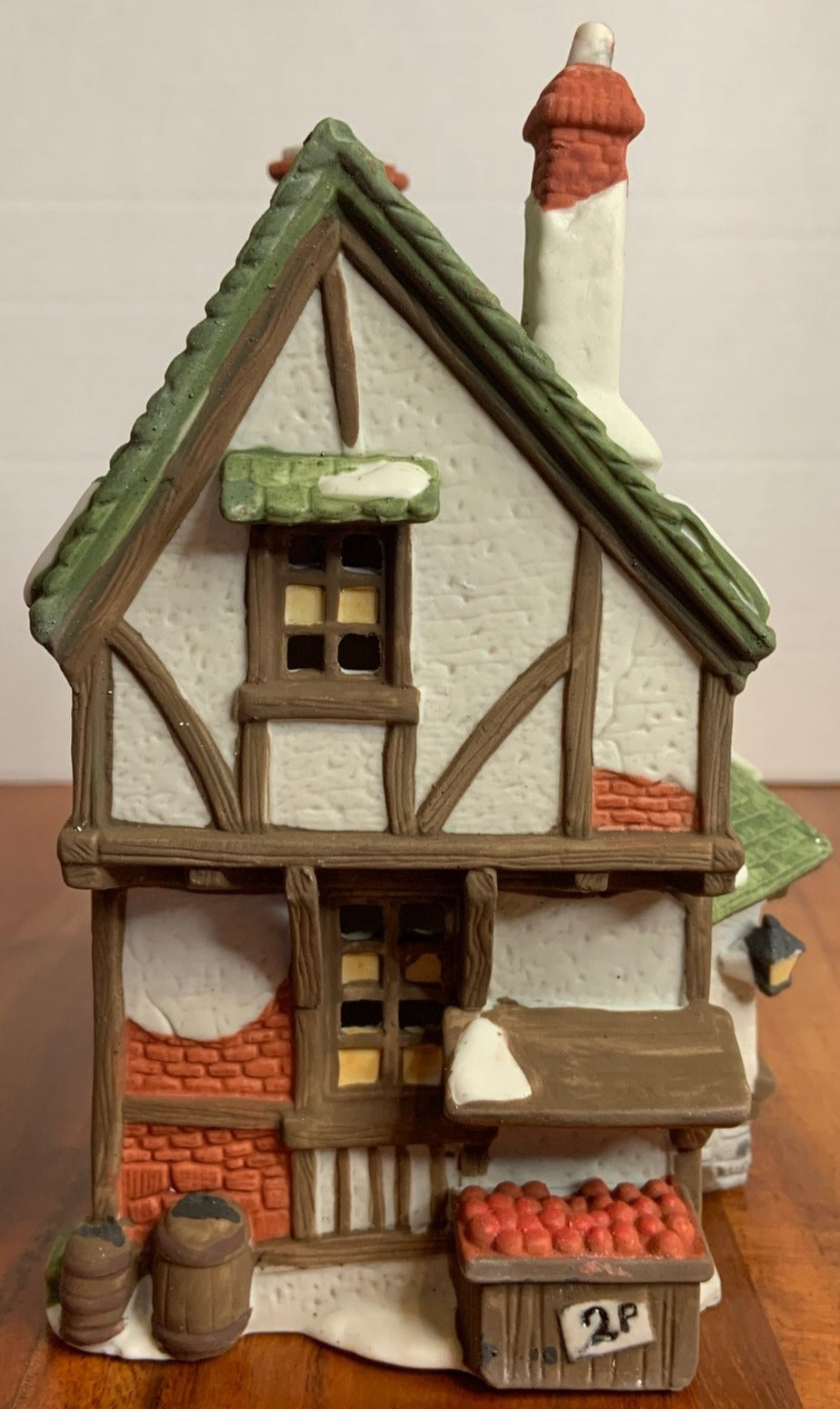 Dept 56 Dickens' Village T. Wells Fruit and Spice Shop side