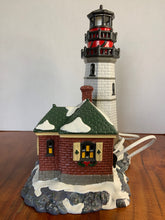 Load image into Gallery viewer, Department 56 Snow Village Christmas Cove Lighthouse side
