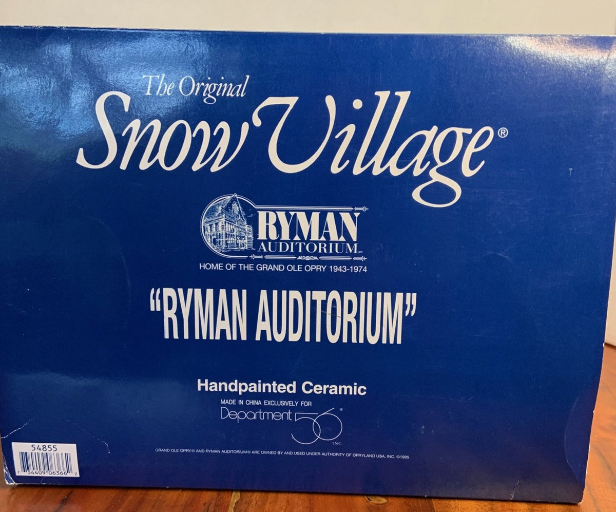 Retired Dept 56 Snow Village Ryman Auditorium