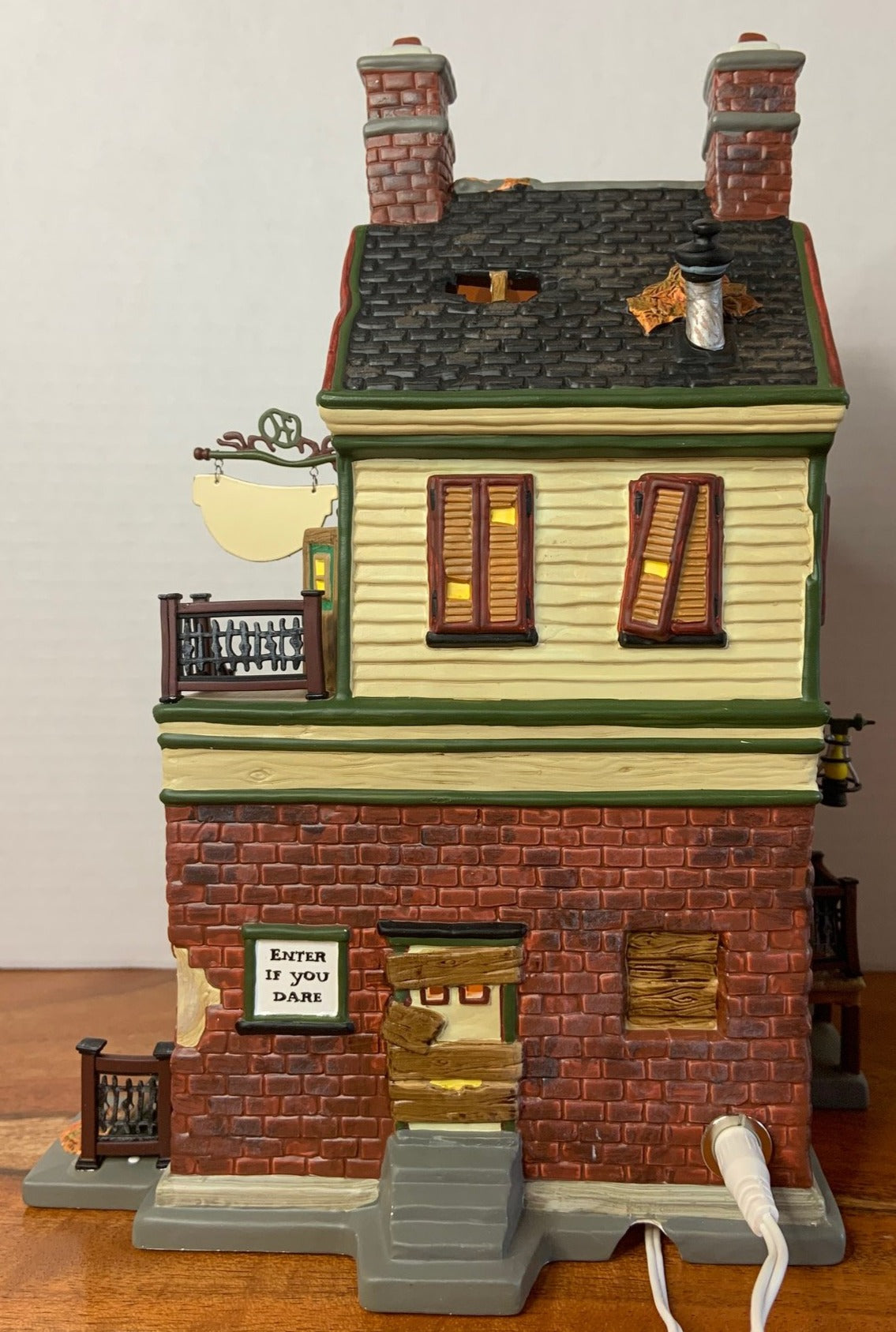 Dept 56 Snow Village Halloween "Helga’s House of Fortunes" back