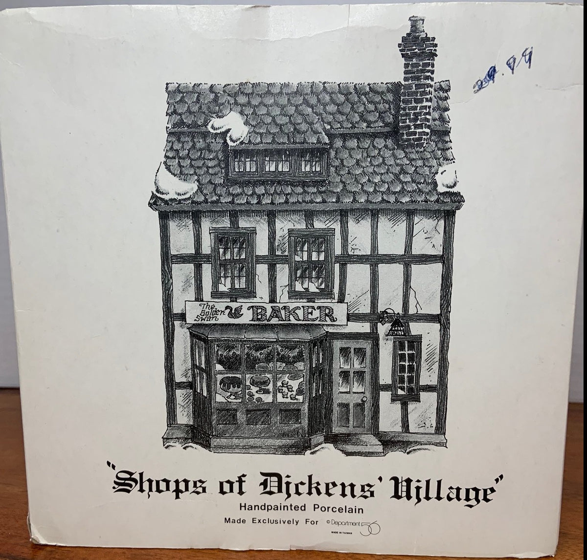Retired Rare Department 56 Shops of Dickens' Village Golden Swan Baker