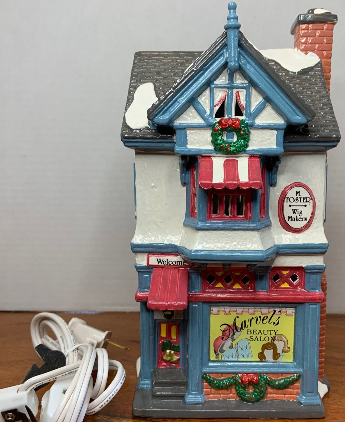 Dept 56 Snow Village Marvel's Beauty Salon