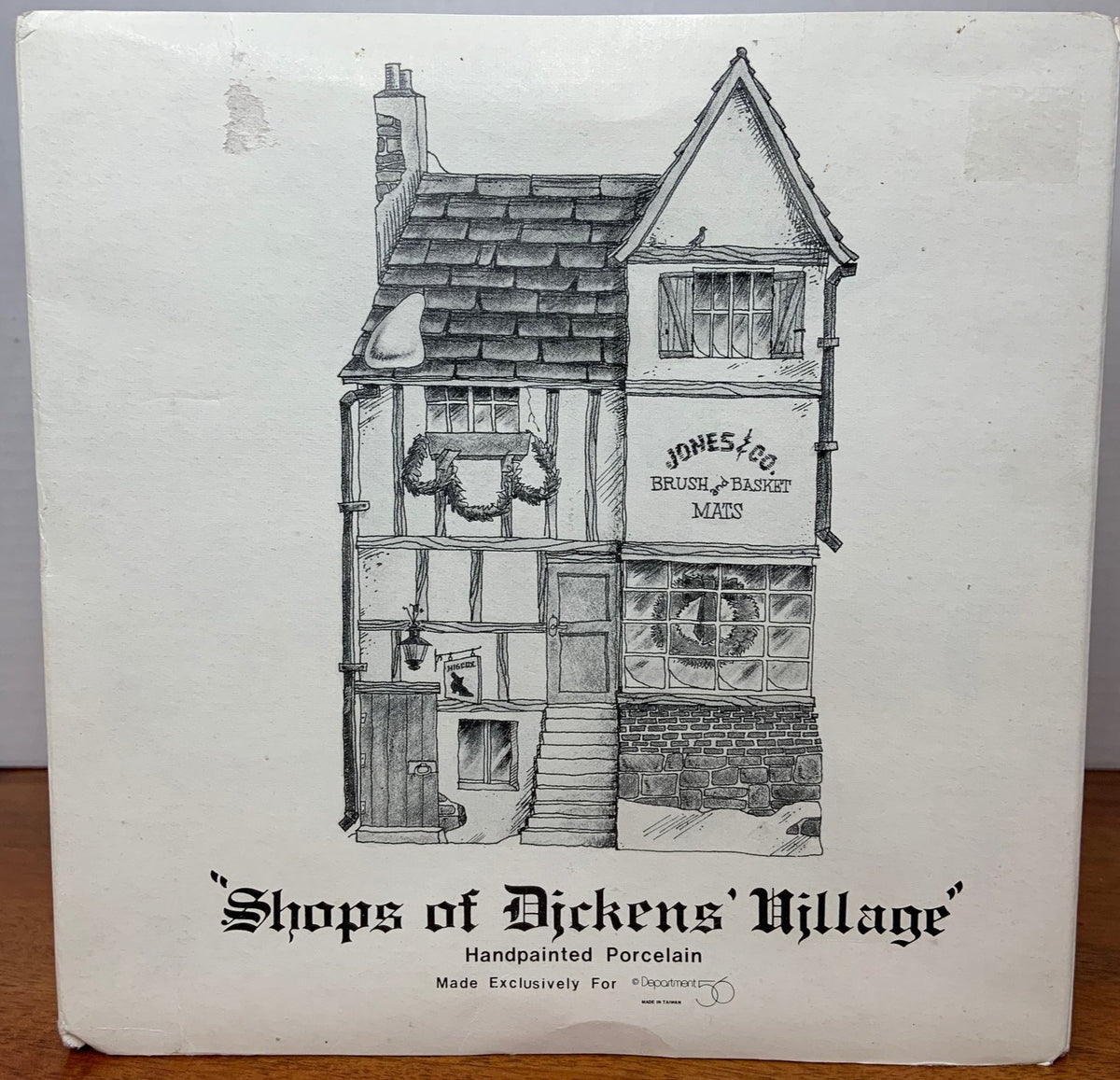 Retired Department 56 Dickens' Village Jones & Co. Brush and Basket Shop