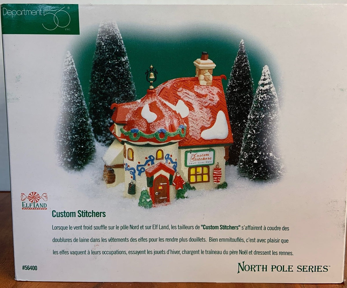 Retired Department 56 North Pole Village "Custom Stitchers"