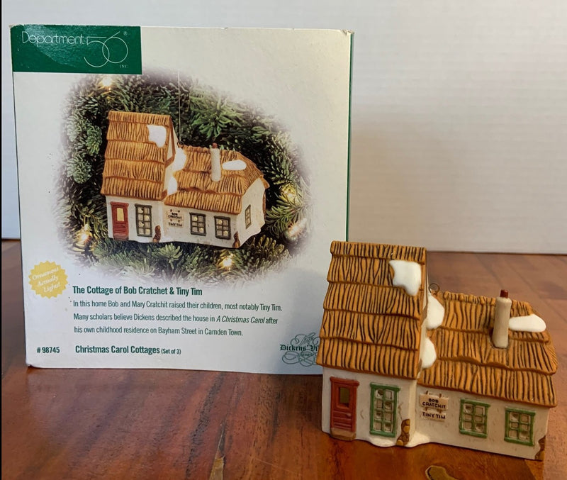 Dept 56- Dickens' Village "Cottage of Bob Cratchit and Tiny Tim" Ornament