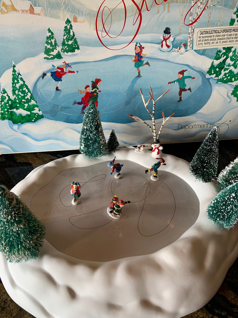 Dept 56- Village Animated "Skating Pond"