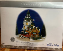 Load image into Gallery viewer, Retired Department 56- Snow Village "Candlerock Lighthouse Restaurant" box