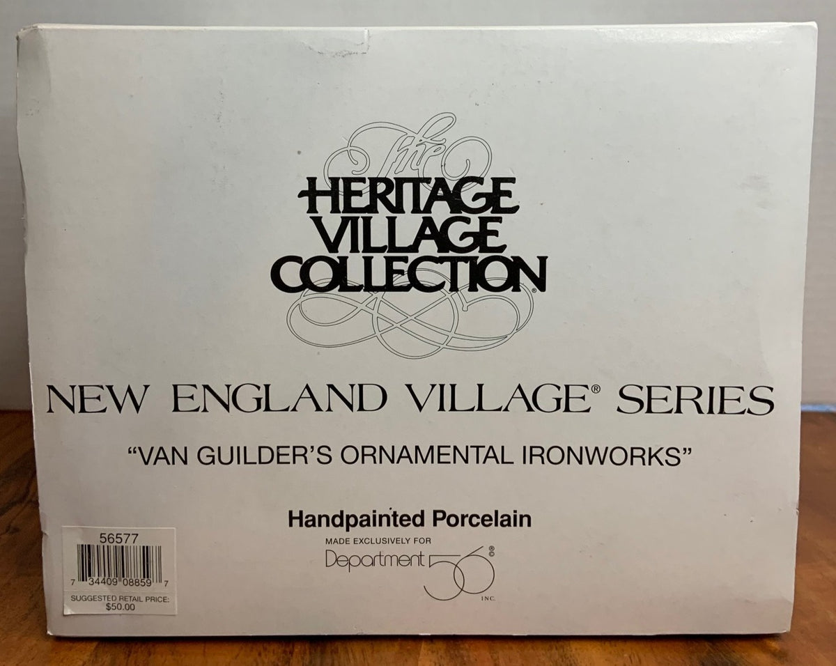 Retired Department 56- New England Village "Van Guilder's Ornamental Ironworks "