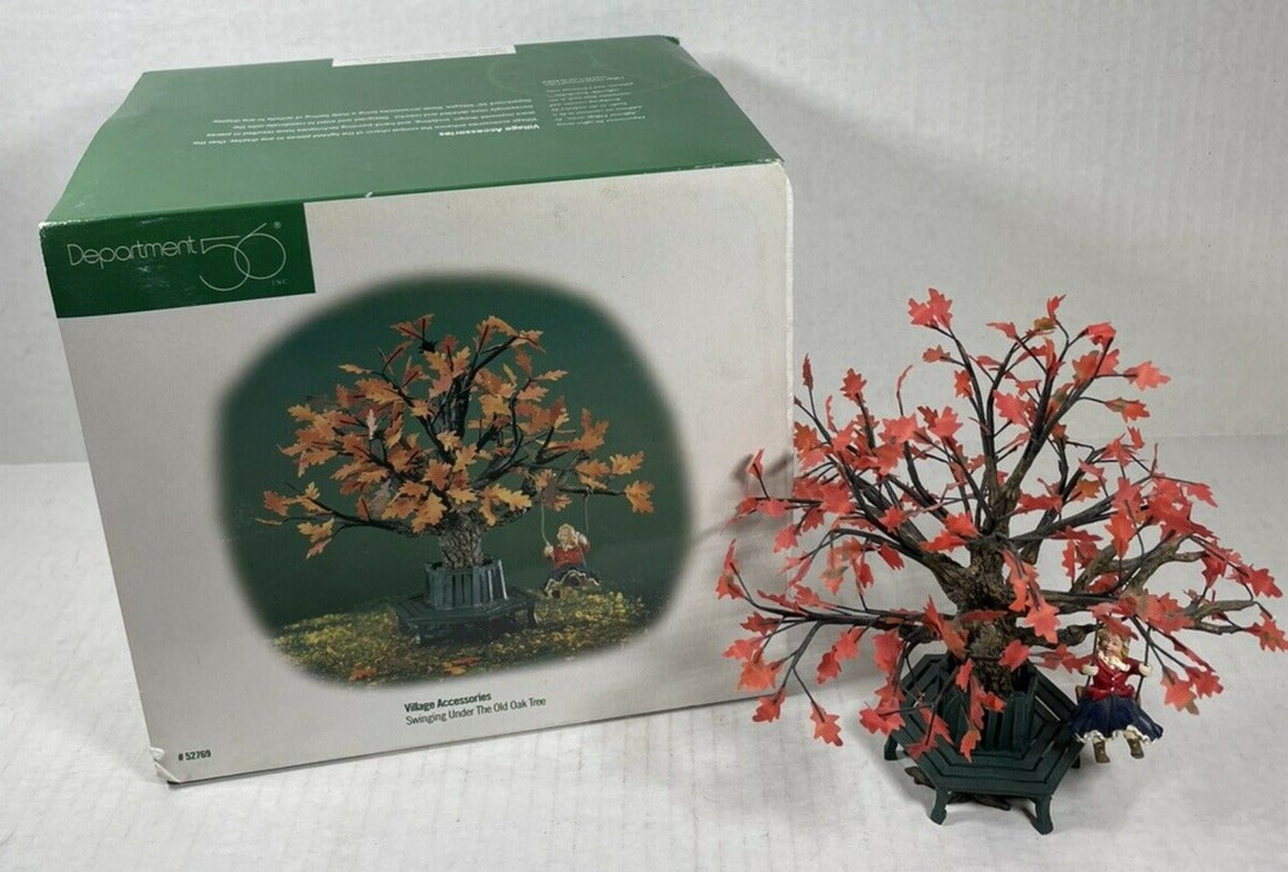 Retired Department 56- Animated Accessory- "Swinging under the old oak tree"