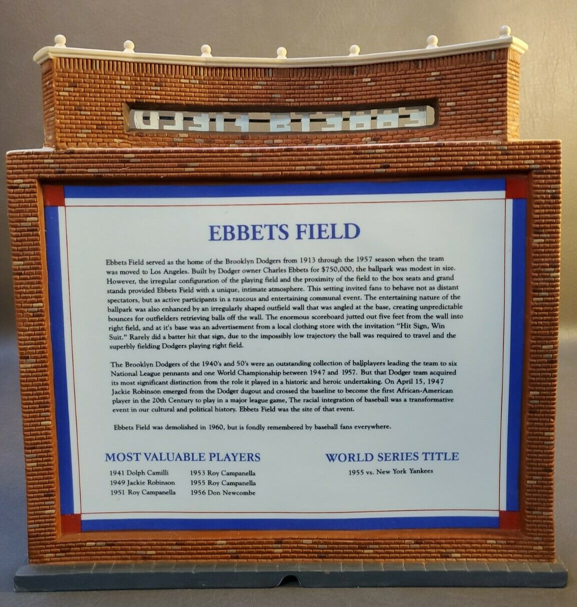 Department 56 Christmas in the City Ebbets Field