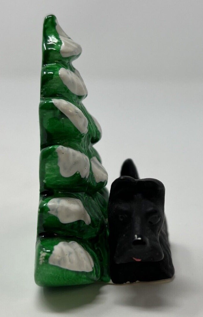 Dept 56 Snow Village SCOTTIE DOG WITH TREE