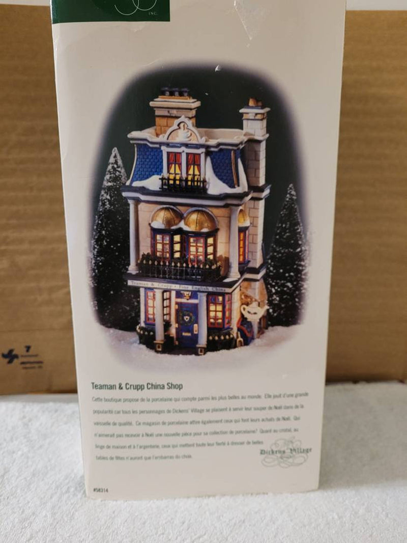 Department 56 Dickens' Village Teaman & Crupp China Shop
