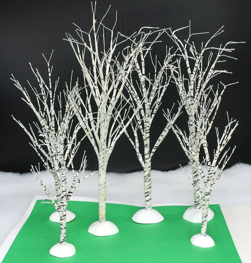 Dept 56- "Winter Birch trees" set of 6