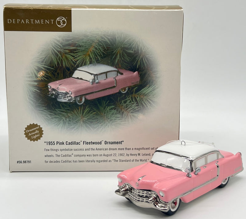 Dept 56- Snow Village "1955 Pink Cadillac Fleetwood" ornament