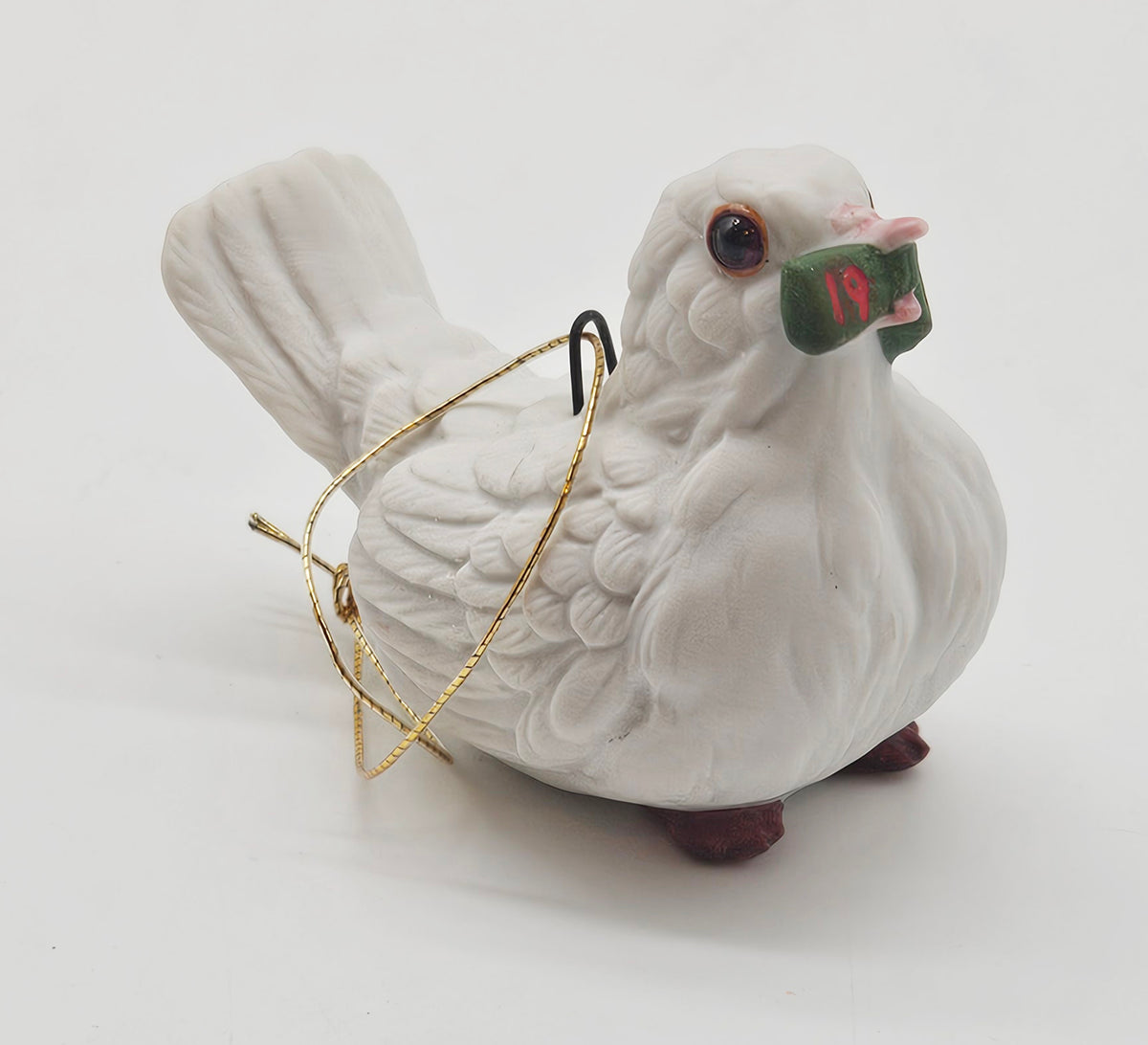 Dave Grossman – “White Porcelain Dove Ornament” — ornament view