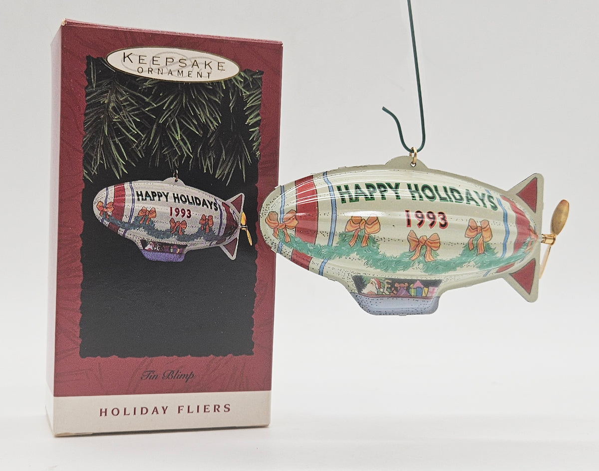 Hallmark Keepsake – “Holiday Fliers Tin Blimp” — with original box