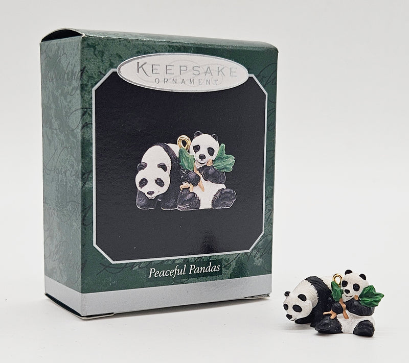Hallmark Keepsake – “Miniature Noah's Ark Peaceful Pandas” — with original box