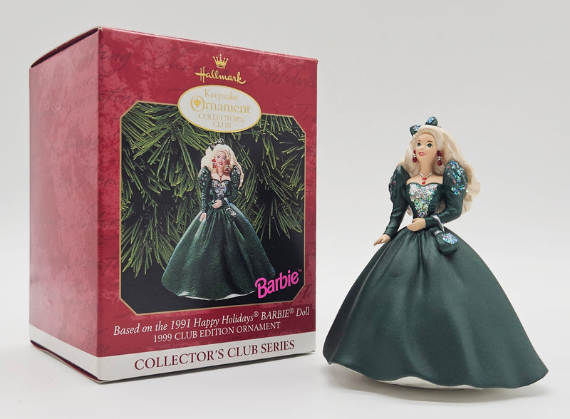 1999 Hallmark Keepsake Happy Holidays Barbie No. 4 (QXC4507) — with box