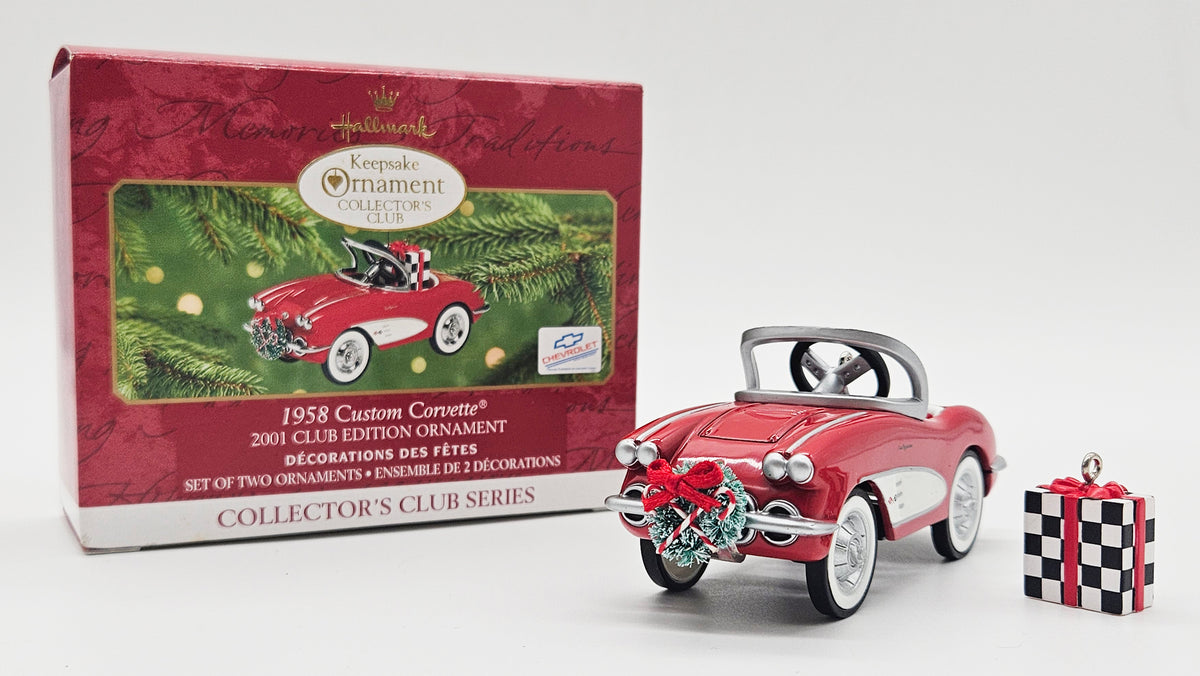 2001 Hallmark Keepsake 1958 Custom Corvette (QXC4505) — with box and products