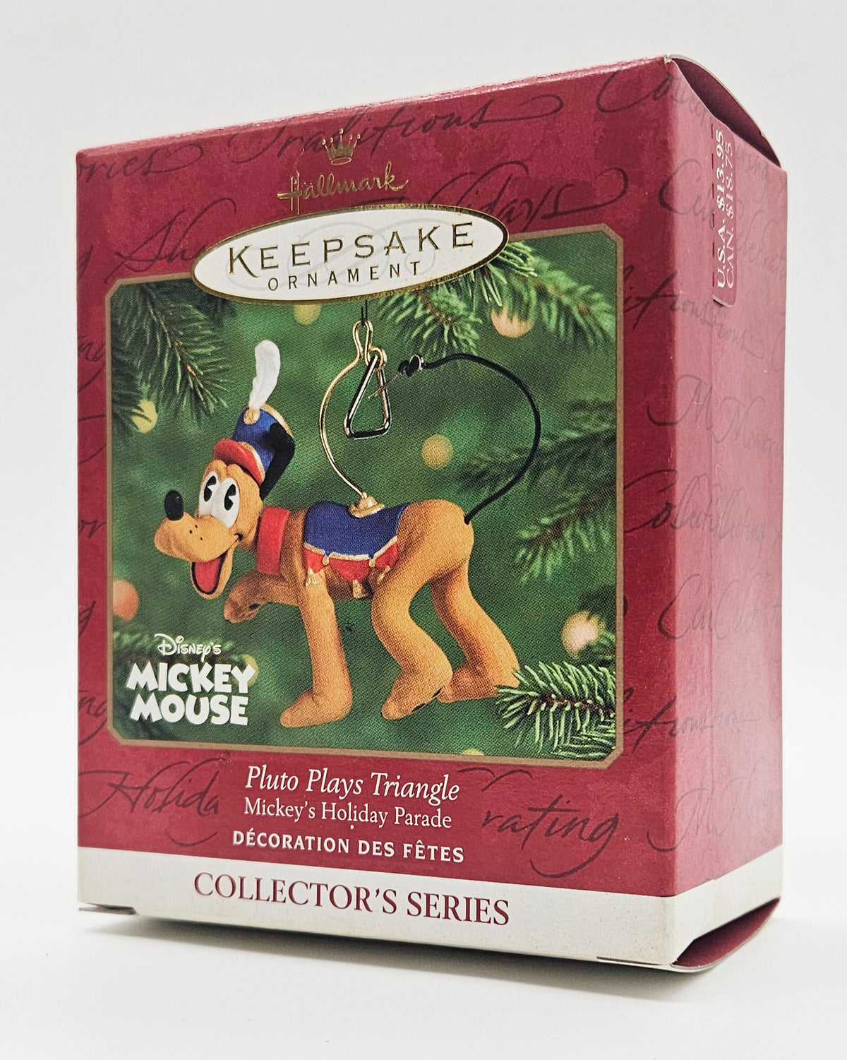 2001 Hallmark Keepsake Pluto Plays Triangle (QXD4112) — box