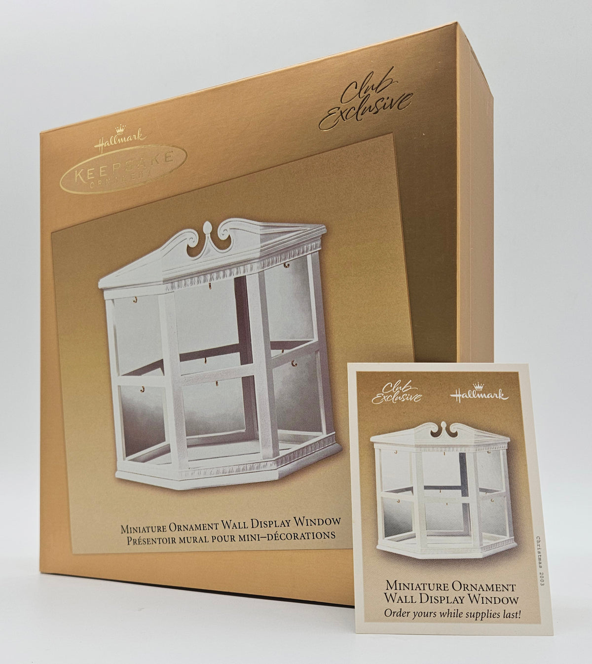 Hallmark Keepsake – “Miniature Ornament Wall Display Window” — original packaging