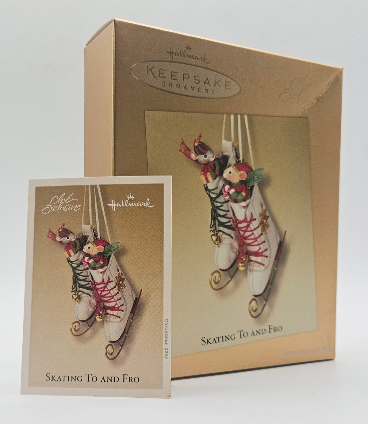 2003 Hallmark Keepsake Skating to and Fro – box and club card