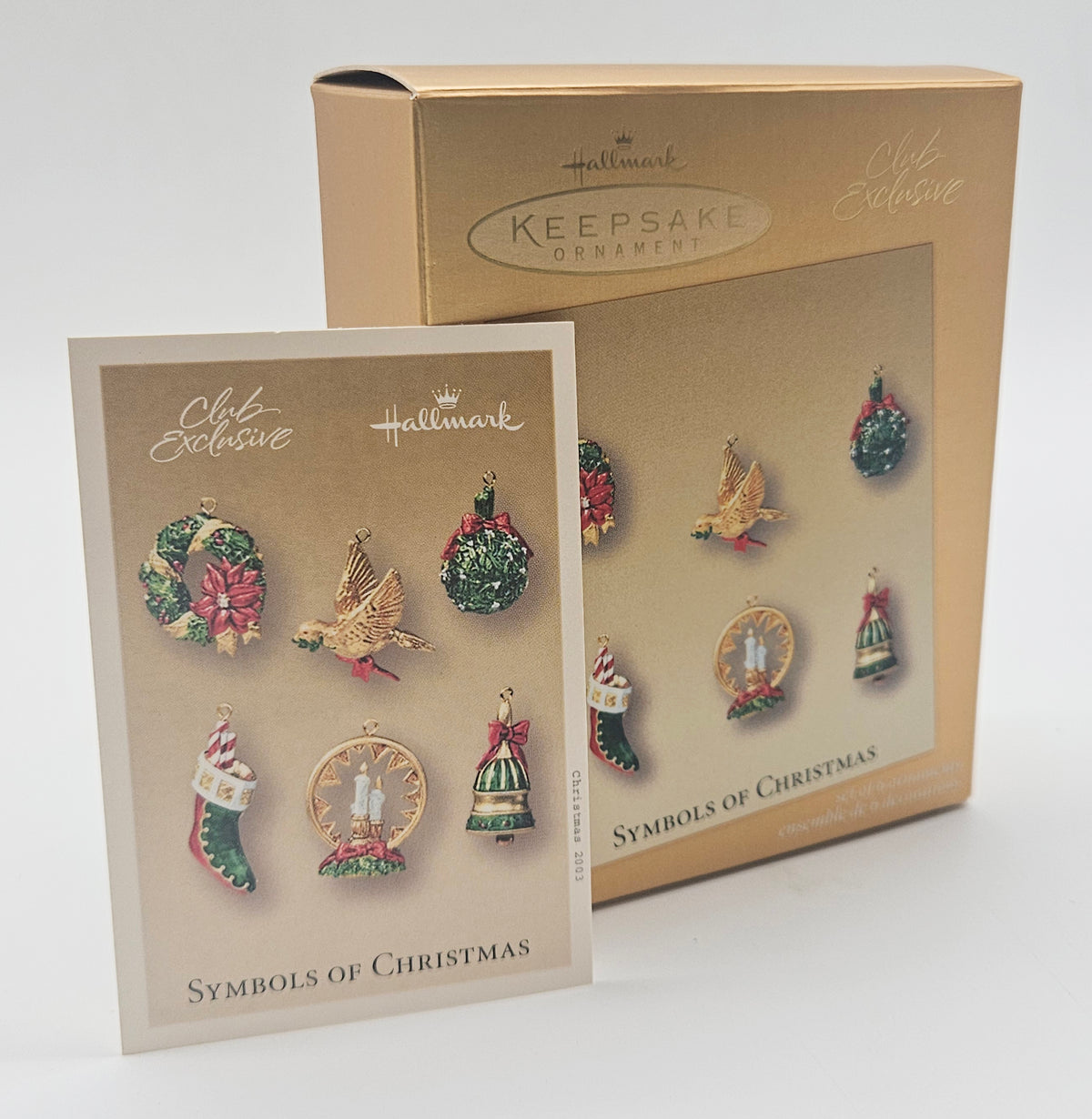 2003 Hallmark Keepsake Symbols of Christmas – box and club card