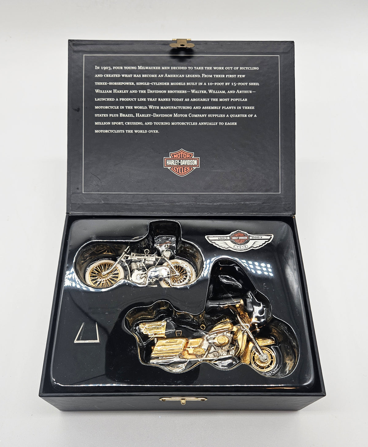 Hallmark Keepsake – “Harley Davidson Serial Number One 100th Anniversary Set” — original packaging