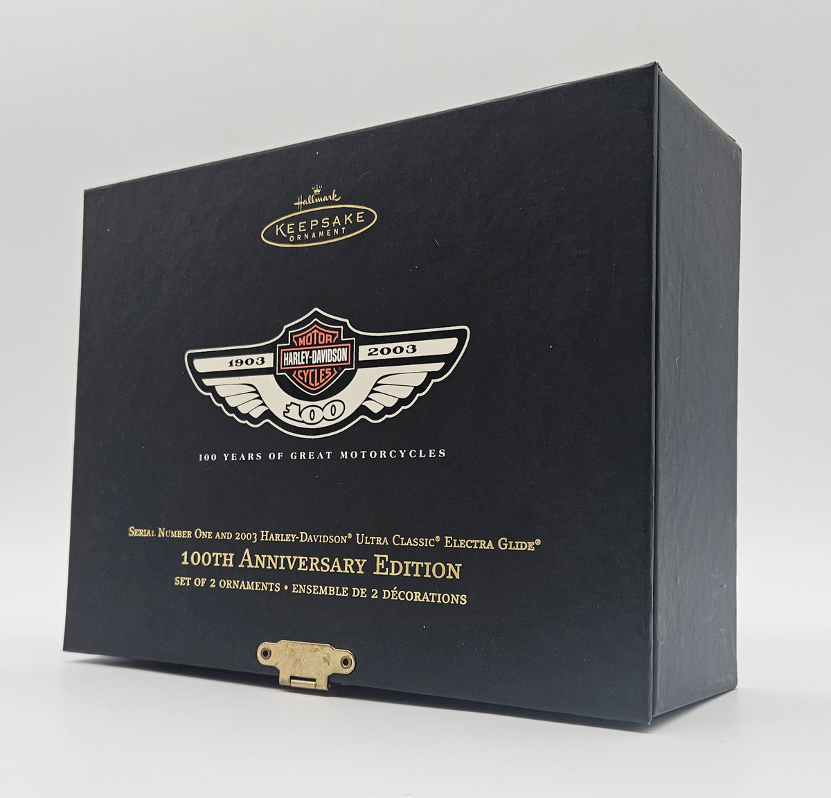 Hallmark Keepsake – “Harley Davidson Serial Number One 100th Anniversary Set” — original packaging