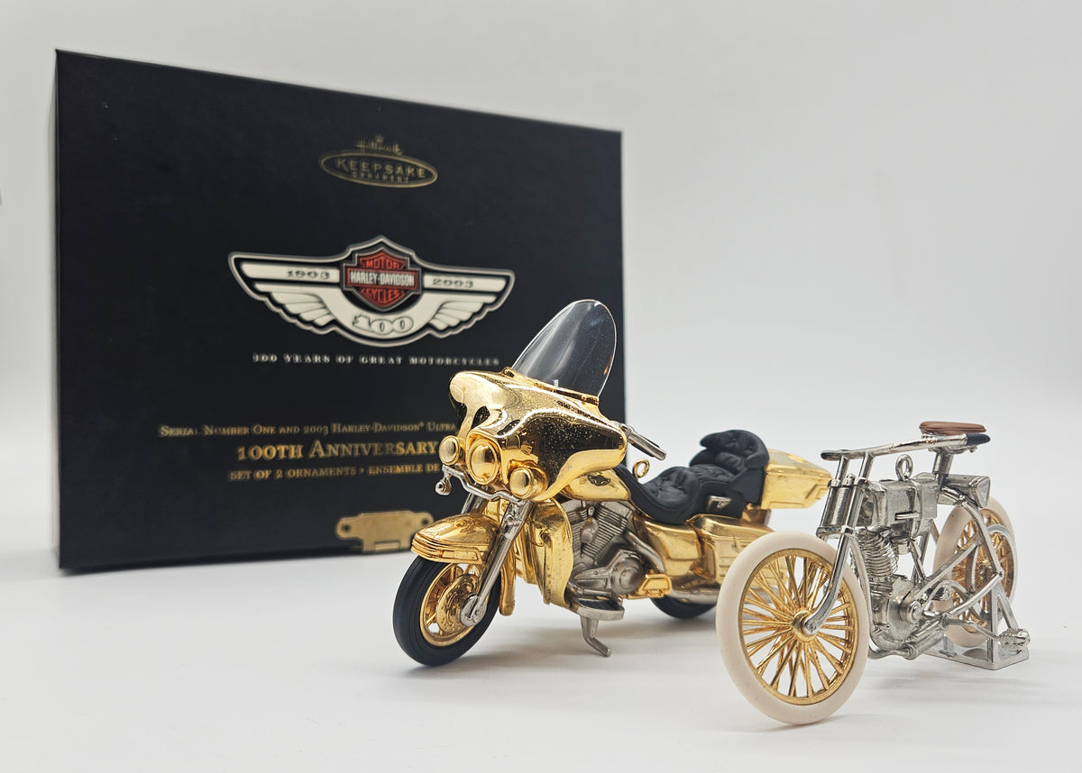 Hallmark Keepsake – “Harley Davidson Serial Number One 100th Anniversary Set” — with original box