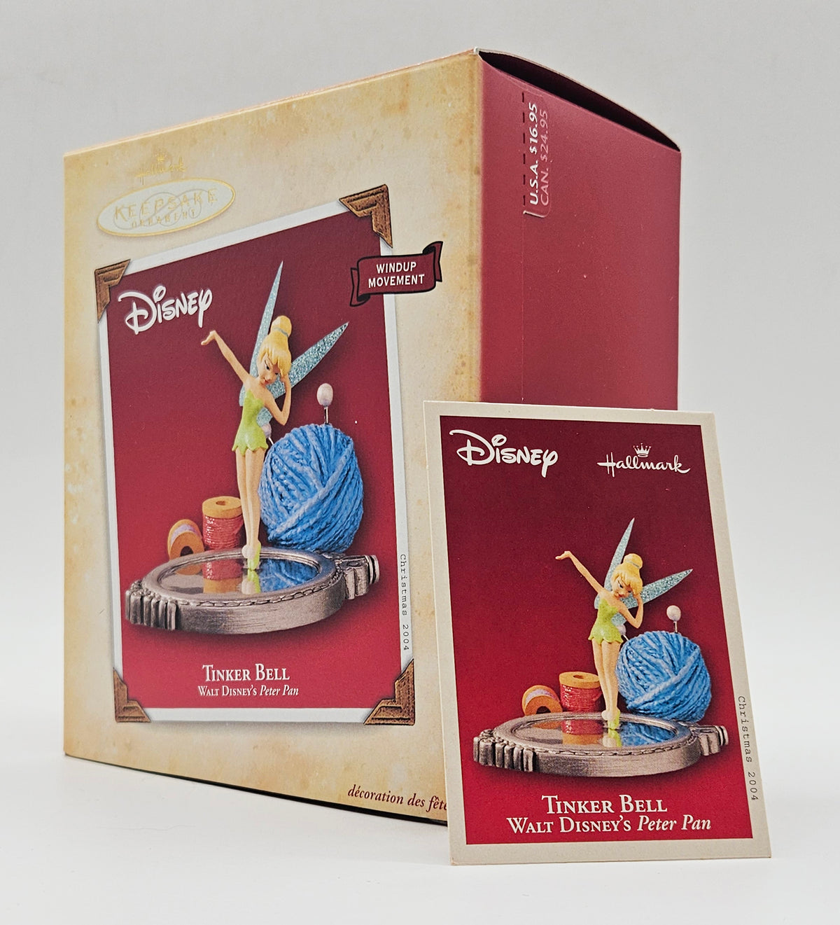 2004 Hallmark Keepsake Tinker Bell (QXD4232) — box and memory card