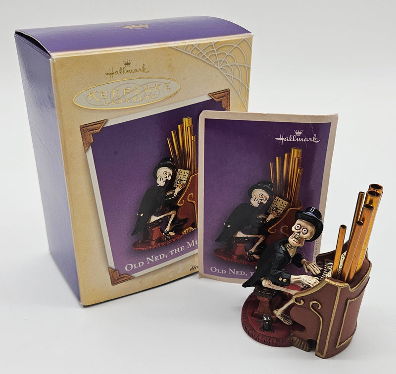 Hallmark Keepsake – “Halloween Old Ned the Musician” – Damaged — with original box