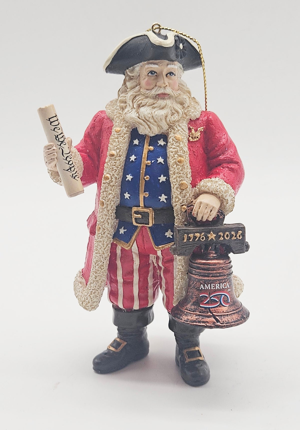 Kurt S. Adler – “America 250 American Santa” – Damaged — ornament view