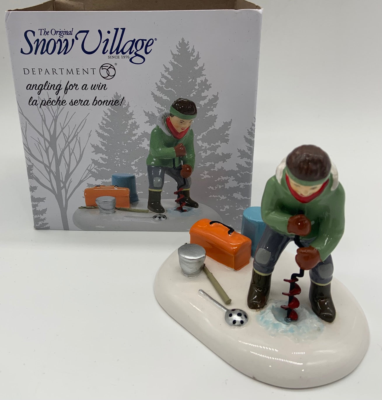 dept.56 accessories fish Department 56 Angling For A Win Original Snow Village
