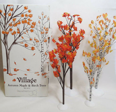 Dept 56- Autumn Maple & Birch Trees