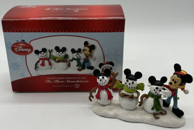 Dept 56- Mickey's Merry Christmas Village Mickey's Three Mouseketeers accessory